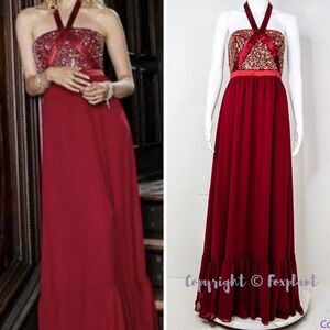NEW Altar'd State red sequin maxi formal dress, size M